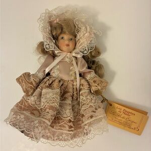 French Porcelain Doll Ornament Les Poupees De Mado La Belle Epoque 4” with Tag